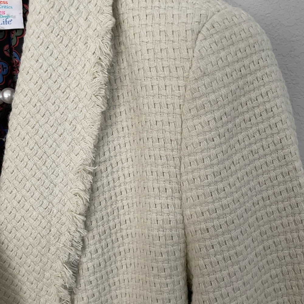 Gretchen Scott Cream Woven Blazer - Picture 8 of 10